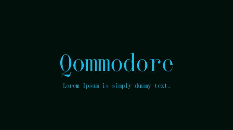 Qommodore Font Family