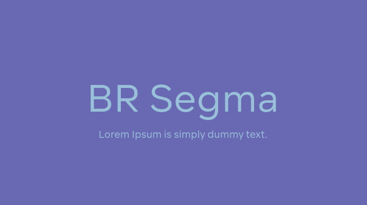 BR Segma Font Family