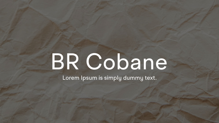 BR Cobane Font Family