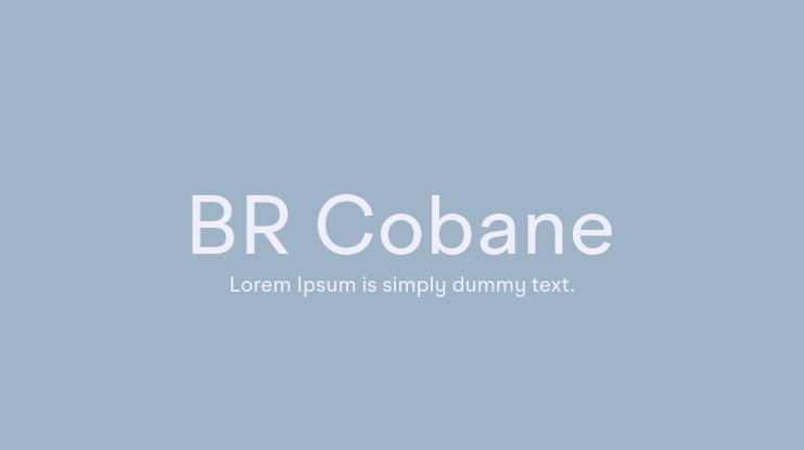 BR Cobane Font Family