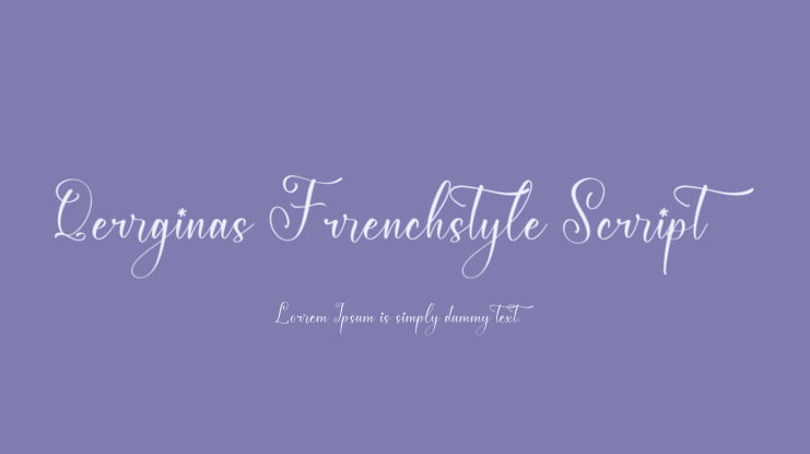Qerginas Frenchstyle Script Font Family