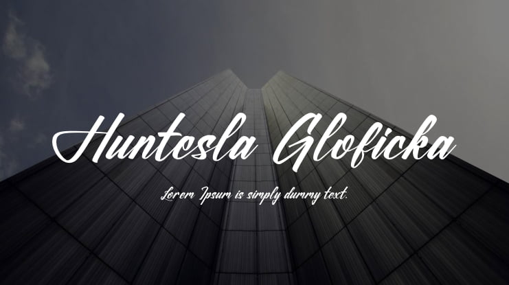Huntesla Gloficka Font Family