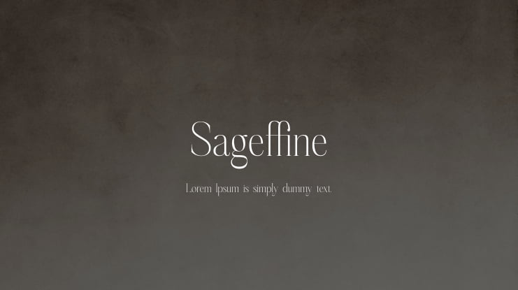 Sageffine Font Family
