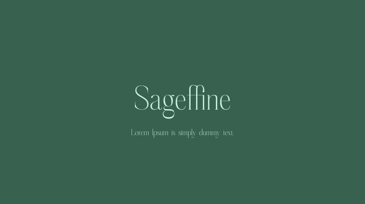 Sageffine Font Family