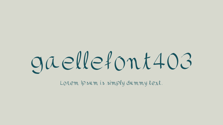 gaellefont403 Font