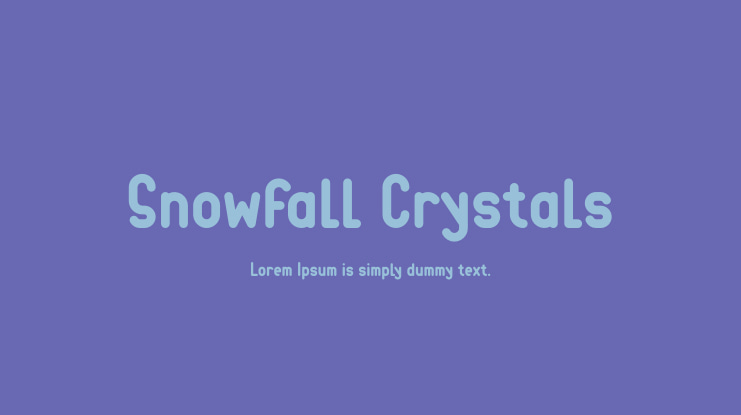 Snowfall Crystals Font