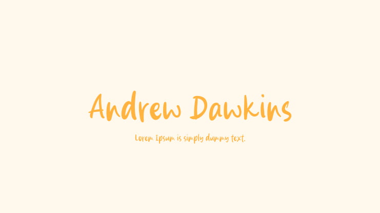 Andrew Dawkins Font