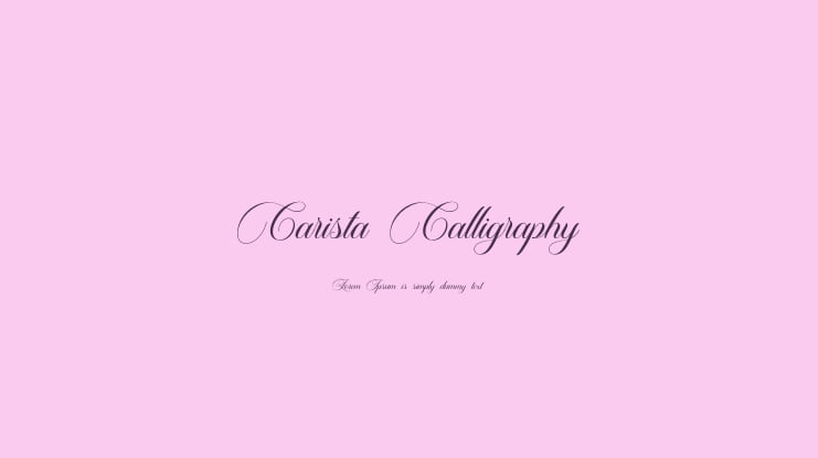 Carista Calligraphy Font
