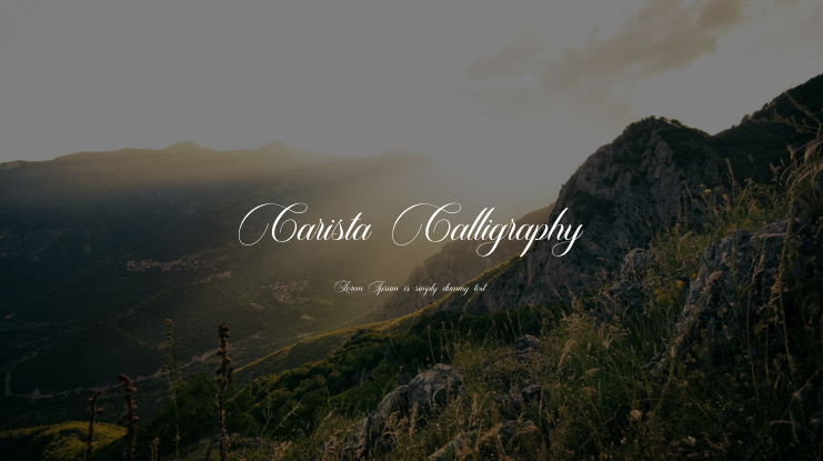 Carista Calligraphy Font