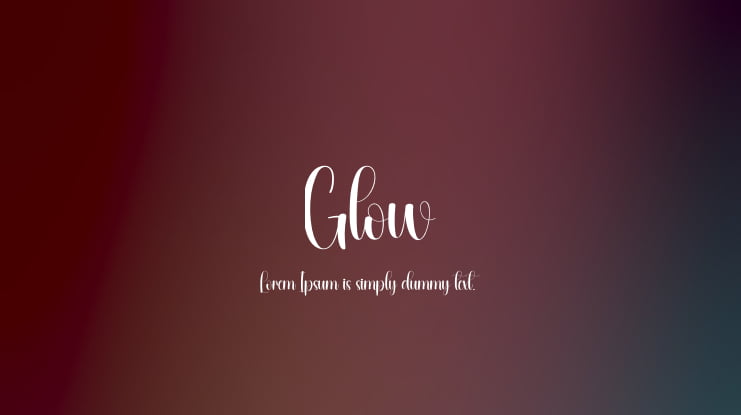 Glow Font
