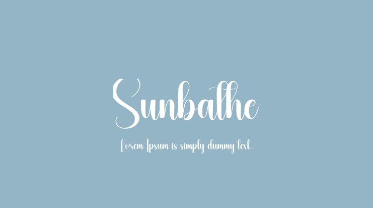 Sunbathe Font