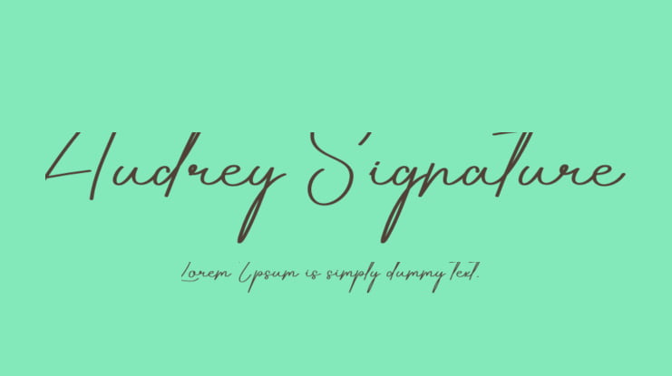 Audrey Signature Font