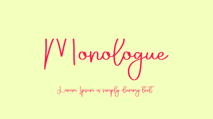 Monologue Font