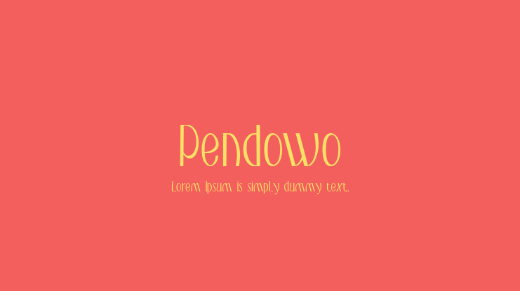 Pendowo Font