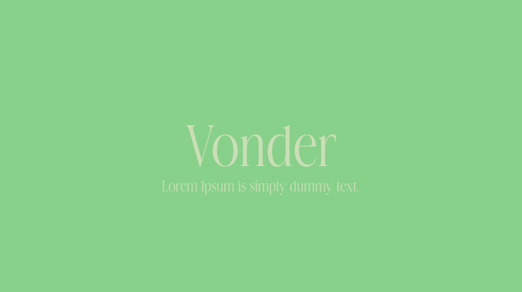 Vonder Font