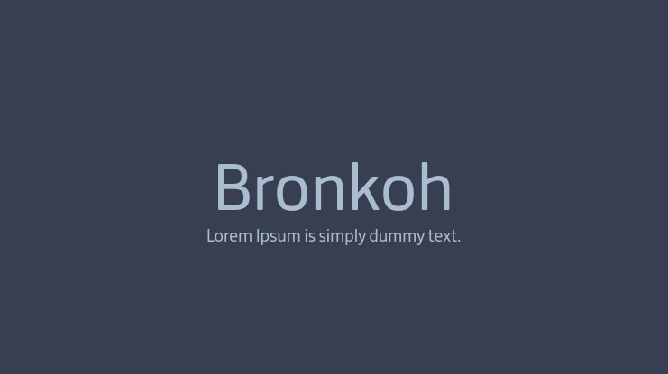 Bronkoh Font Family