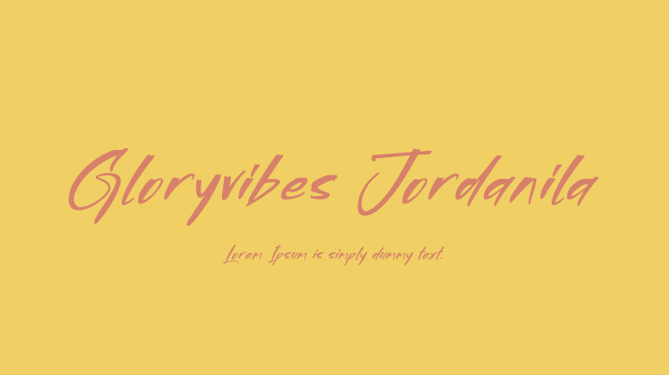 Gloryvibes Jordanila Font Family