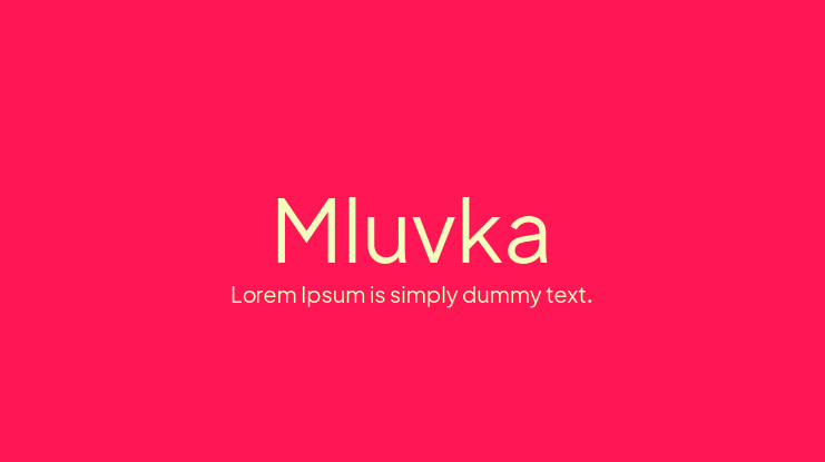 Mluvka Font Family