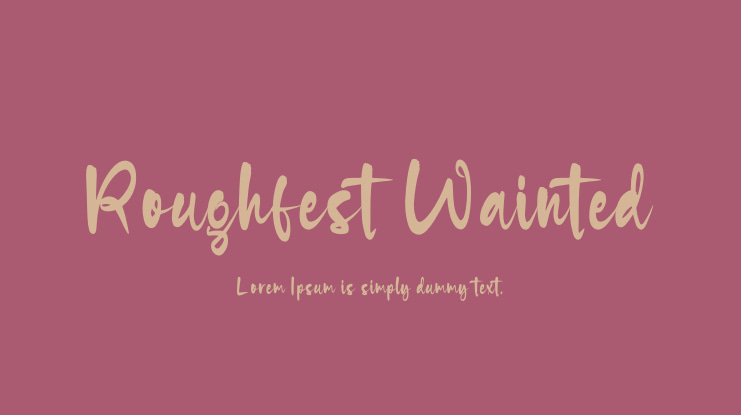 Roughfest Wainted Font Family