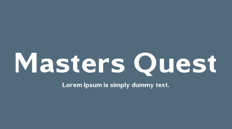 Masters Quest Font Family
