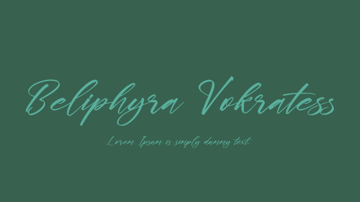 Beliphyra Vokratess Font Family