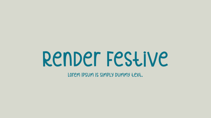 Render Festive Font