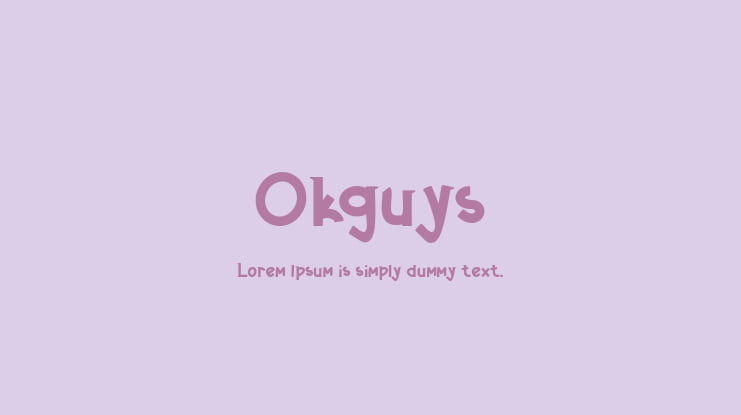 Okguys Font