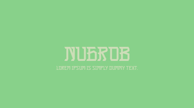 NUGROB Font