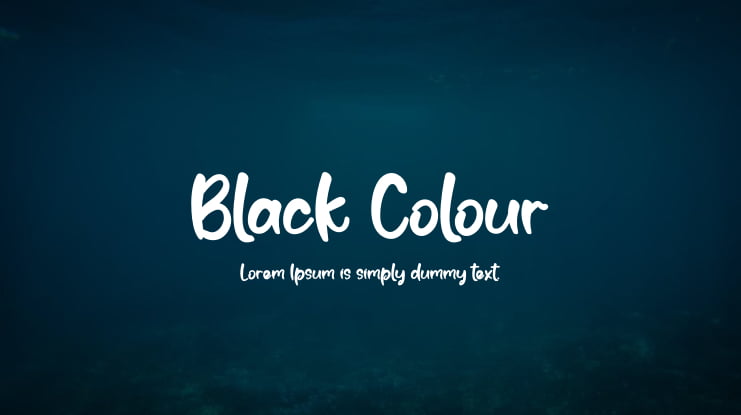 Black Colour Font