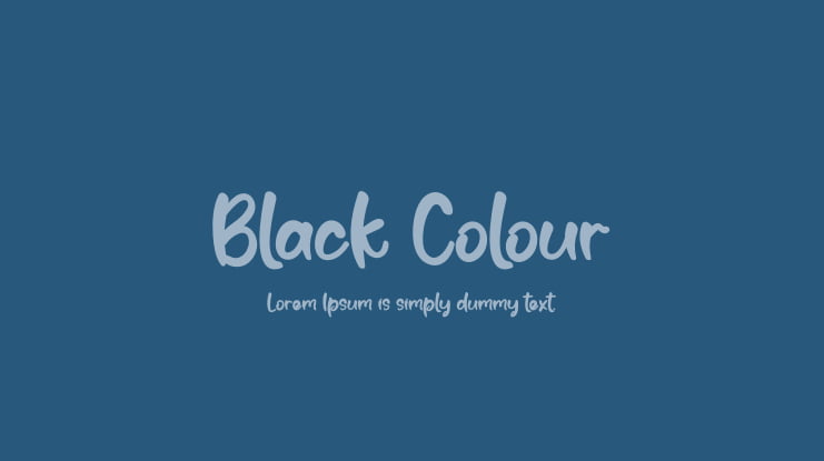 Black Colour Font