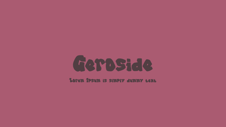 Geroside Font