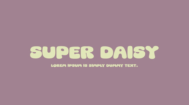 Super Daisy Font