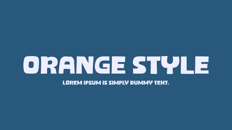 Orange Style Font
