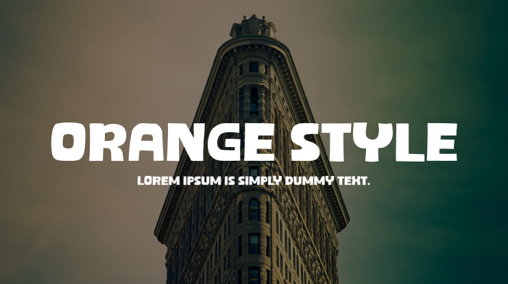 Orange Style Font