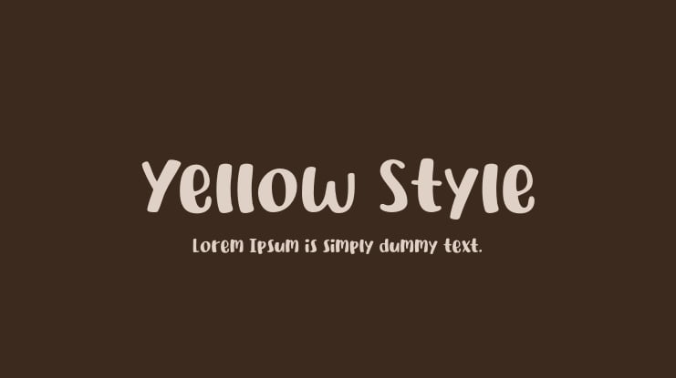 Yellow Style Font