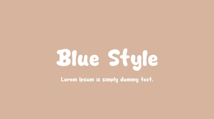 Blue Style Font