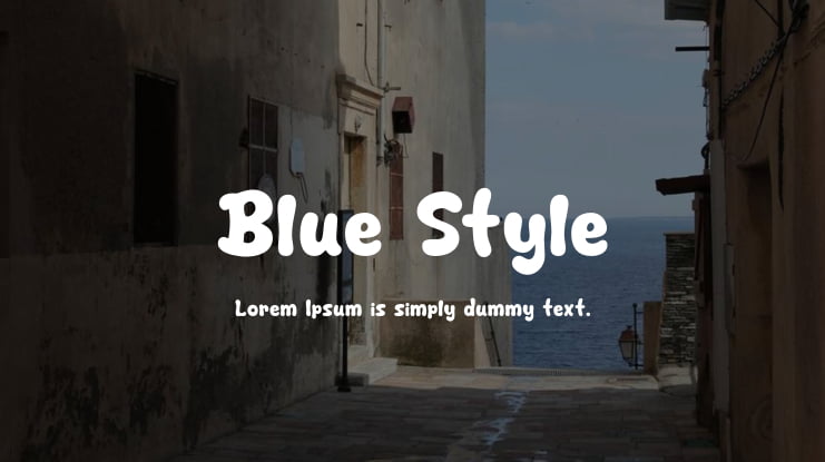 Blue Style Font