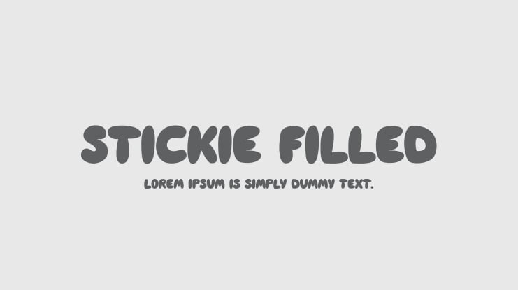Stickie Filled Font Family