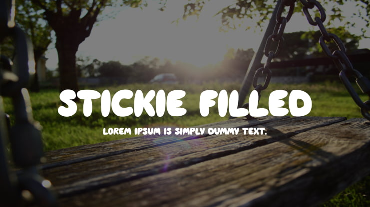 Stickie Filled Font Family