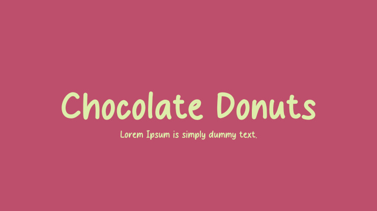 Chocolate Donuts Font