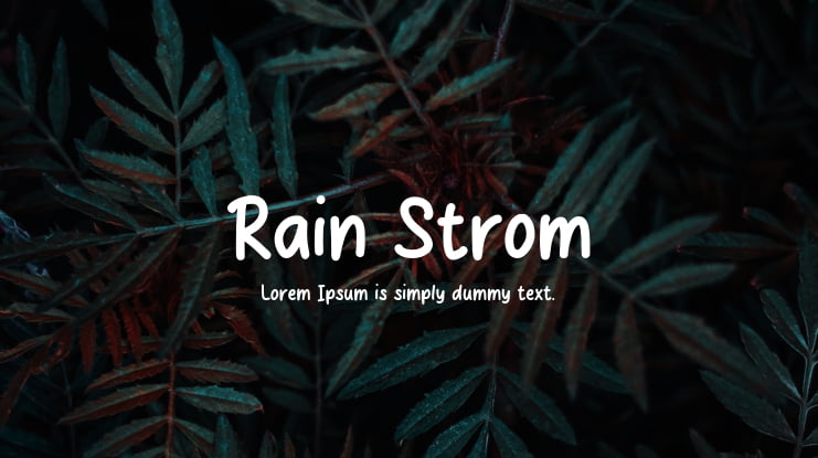 Rain Strom Font