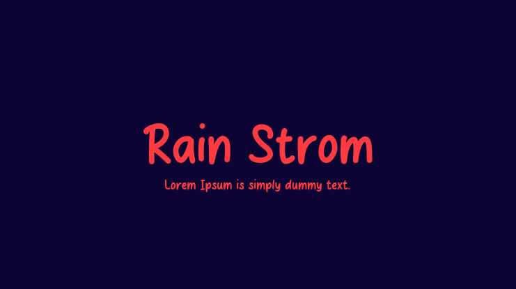 Rain Strom Font