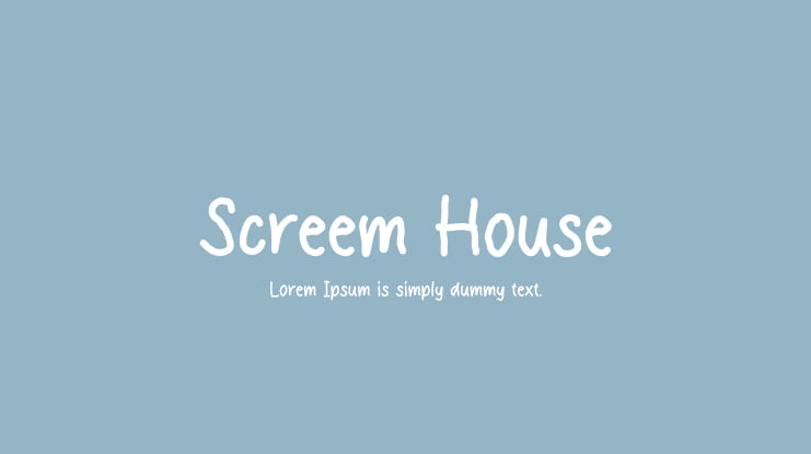Screem House Font