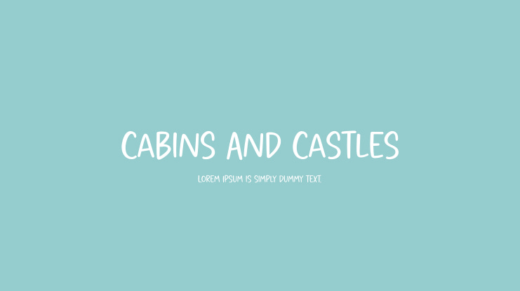 Cabins And Castles Font