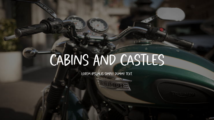 Cabins And Castles Font