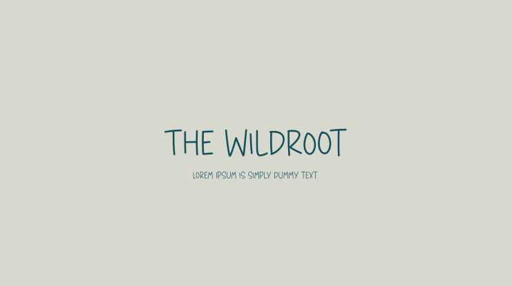 The Wildroot Font