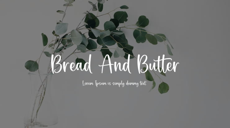 Bread And Butter Font Family