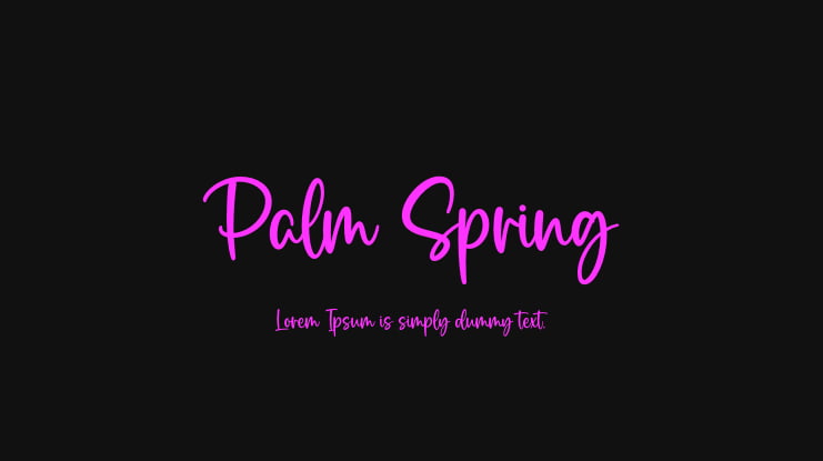 Palm Spring Font Family