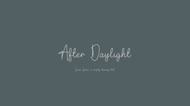 After Daylight Font