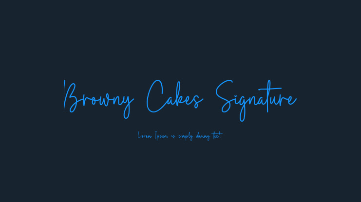 Browny Cakes Signature Font